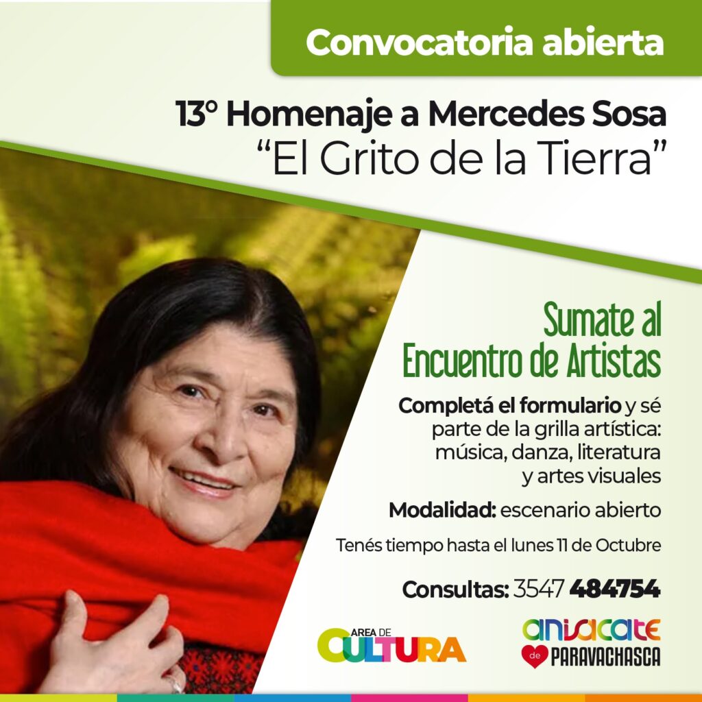 Anisacate Vuelve El Homenaje A Mercedes Sosa Con Un Evento