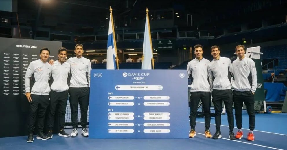 Copa Davis: Argentina abre la serie ante Finlandia para meterse en los Qualifiers 2023