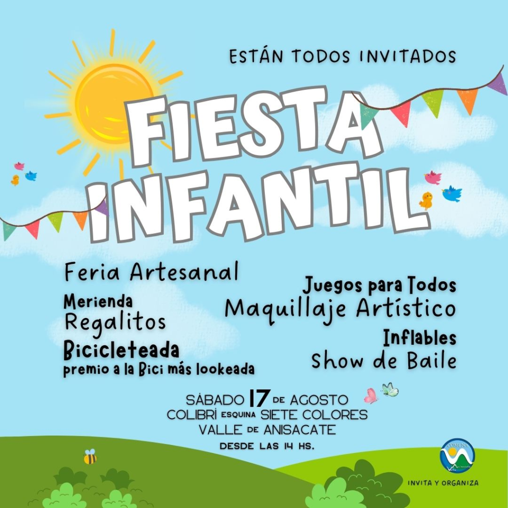 Valle De Anisacate Festejará Este Sábado El Día Del Niño   Mi Valle